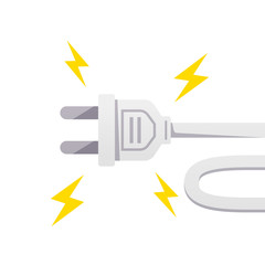 Electrical plug vector isolated illustration