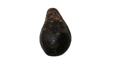 Rotten Avocado on white background