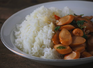 Thai Stir Fry Sausage with Basil Recipe