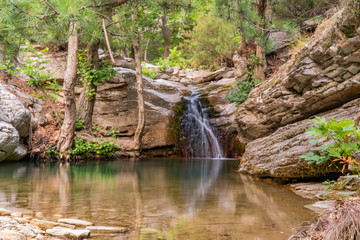 Fototapeta premium Waterfalls in Thassos and Hotnitsa
