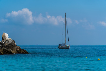 Boats near Thassos island while I was on holiday.