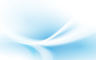 Abstract blue and white wavy and smooth lines, Futuristic and technology background