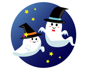 ハロウィン　おばけ　幽霊　ゴースト　祭り　帽子　星　かわいい　