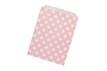 open paper envelopes light pink, polka dot