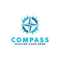 Compass Logo Vector Icon. Modern Navigation Symbol. Location Logo Design Inspiration.
