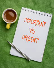 important versus urgent