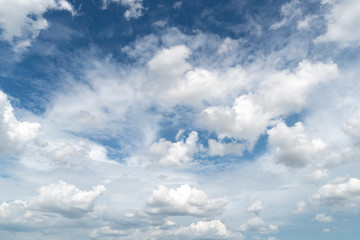 Blue sky and beautiful white clouds.