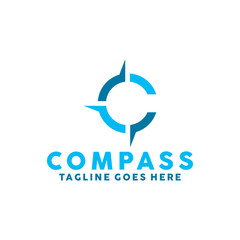 Compass Logo Vector Icon. Modern Navigation Symbol. Location Logo Design Inspiration.