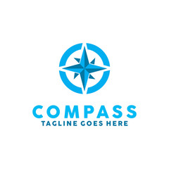 Compass Logo Vector Icon. Modern Navigation Symbol. Location Logo Design Inspiration.