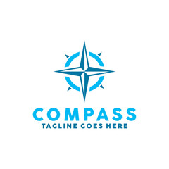 Compass Logo Vector Icon. Modern Navigation Symbol. Location Logo Design Inspiration.