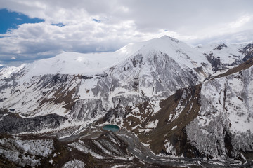 Snow-capped peaks of the Caucasus Mountains, Georgia
