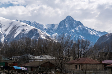 Georgian village in the mountains