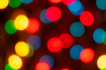 Multi Colour Blur Bokeh Light.