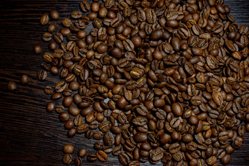 Coffee beans, roasted coffee, brown beans, background