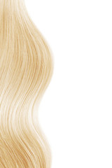 Naklejka premium Blond shiny hair as background. Copyspace