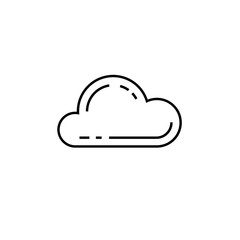 Cloud line icon. Weather symbol. Vector illustration.