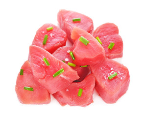Raw tuna steak