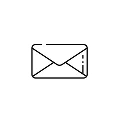 Email line icon. Post mail symbol. Envelope sign. Vector illustration.