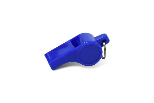 recommend clip art: Blue whistle Isolated on white background with clipping path.