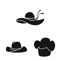 Vector illustration of beanie and beret icon. Collection of beanie and napper stock vector illustration.