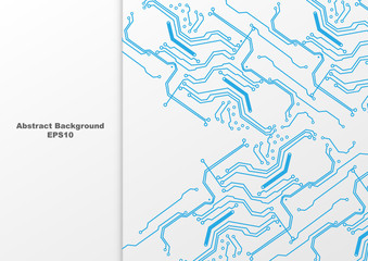 Abstract technology circuit design on white background design. illustration vector design