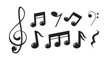 music scale logo design. music note sign or symbol. musical scale icons. illustration element vector