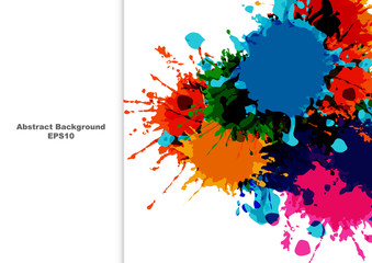 abstract splatter color desing background. illustration vector design