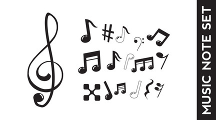 music scale logo design. music note sign or symbol. musical scale icons. illustration element vector