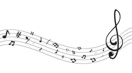 music scale logo design. music note sign or symbol. musical scale icons. illustration element vector