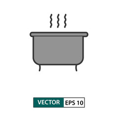 Bathtub icon. Isolated on white. Vector illustration EPS 10