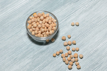 Сhickpeas close-up, healthy eating concept