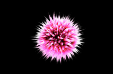 Fluffy Ball Spherical Shape in pink