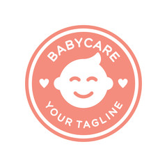 Baby care logo and icon design vector.