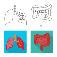 Vector design of biology and scientific symbol. Collection of biology and laboratory vector icon for stock.