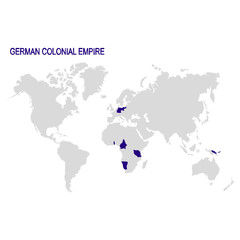 Fototapeta na wymiar vector world map with German colonial empire