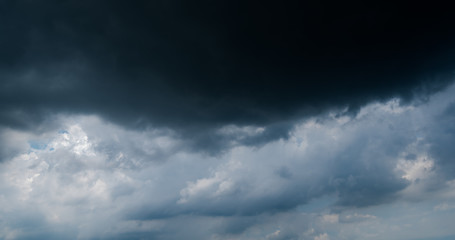 dark storm clouds with background,Dark clouds before a thunder-storm.