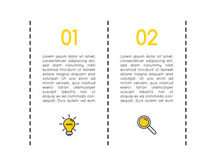 Simple infographic template with 2 options. Vector