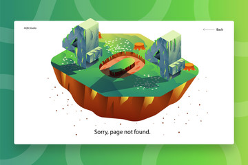 Creative web page template - 404 error