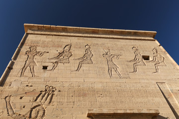 Scene in Philae Temple, Aswan, Egypt