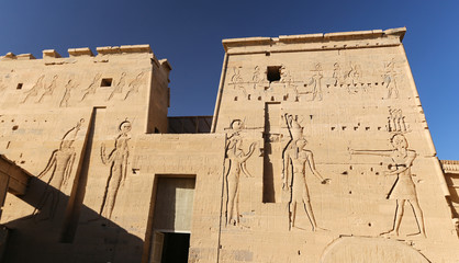 Scene in Philae Temple, Aswan, Egypt