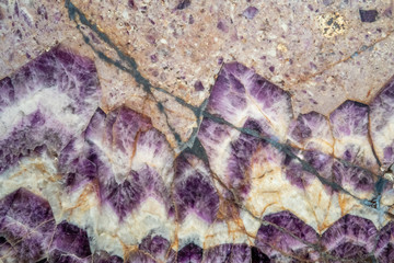 underground amethyst belt vein close up