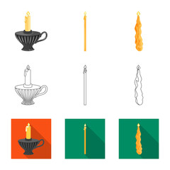 Vector design of relaxation and flame symbol. Set of relaxation and wax vector icon for stock.