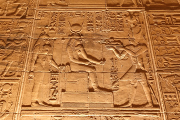 Scene in Philae Temple, Aswan, Egypt
