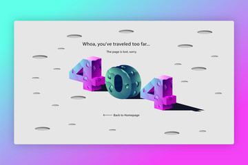Creative web page template - 404 error