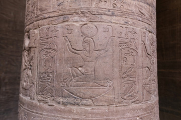 Scene in Philae Temple, Aswan, Egypt
