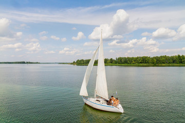 sailboat sail along the scenic river