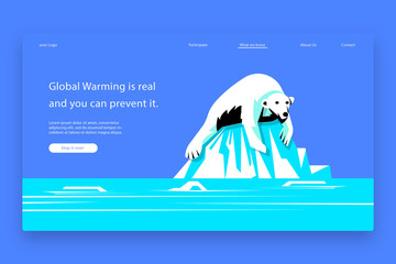 Modern design of Landing page template
