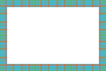 Vintage frame vector. Scottish border pattern retro style. Tartan plaid ornament.