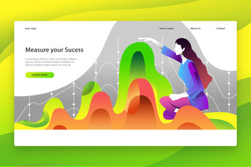 Modern design of Landing page template