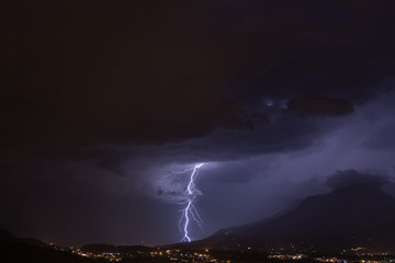 Lightning in French Alp